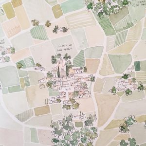 acuarela mapa de pals